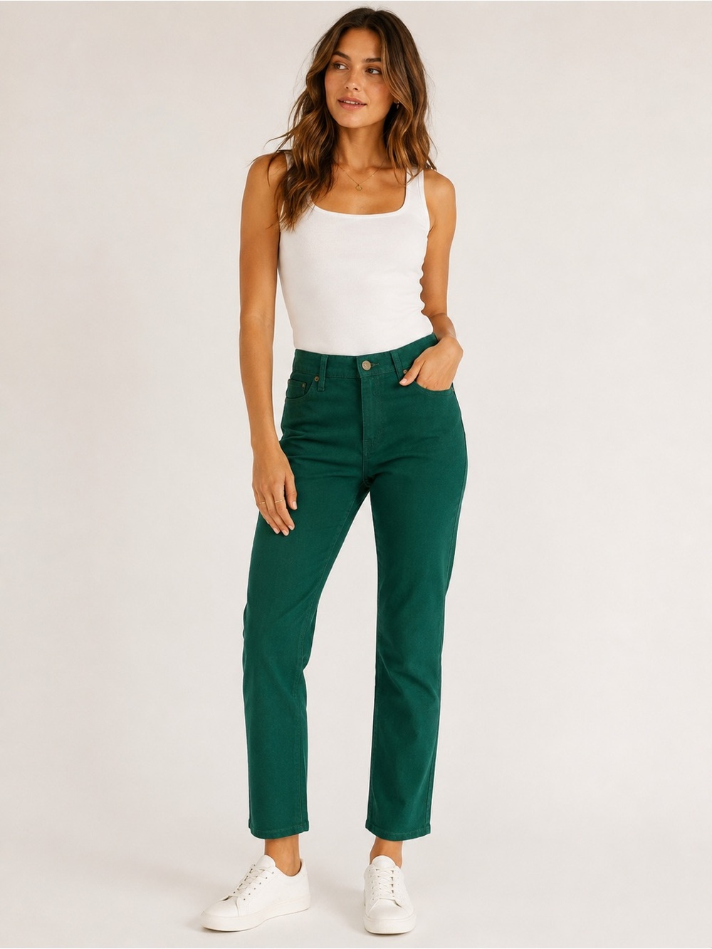Emerald Green Super Skinny Ankle Jeans NWT Size 33 Stretch Denim